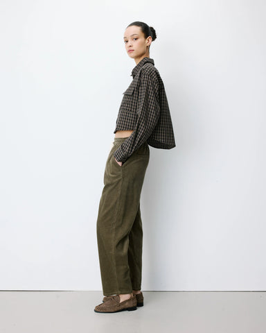 Grace & Mila Liberty Corduroy Trousers with Drawstring - Khaki