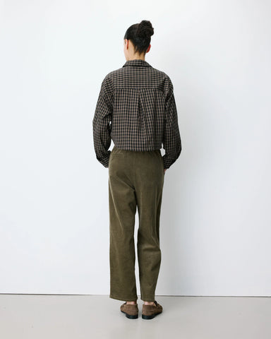 Grace & Mila Liberty Corduroy Trousers with Drawstring - Khaki