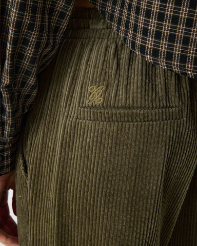 Grace & Mila Liberty Corduroy Trousers with Drawstring - Khaki