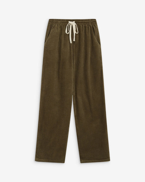 Grace & Mila Liberty Corduroy Trousers with Drawstring - Khaki