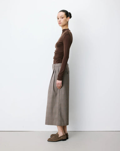 Grace & Mila Arnold Wide Leg Prince Of Wales Culottes - Beige
