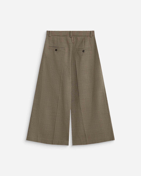 Grace & Mila Arnold Wide Leg Prince Of Wales Culottes - Beige