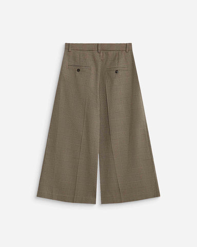 Grace & Mila Arnold Wide Leg Prince Of Wales Culottes - Beige