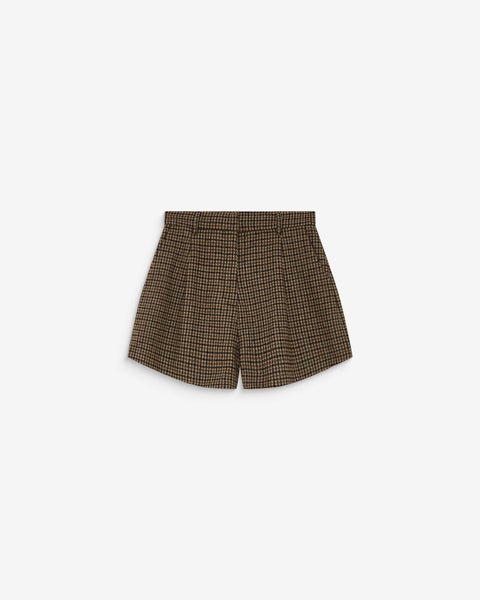 Grace & Mila Arsenio Checked Shorts - Coffee