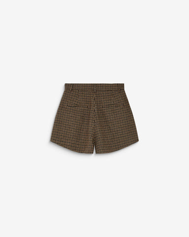 Grace & Mila Arsenio Checked Shorts - Coffee