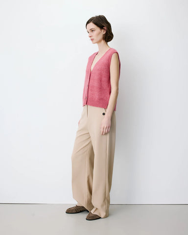Grace & Mila Nars Sleeveless V-Neck Cardigan - Blush