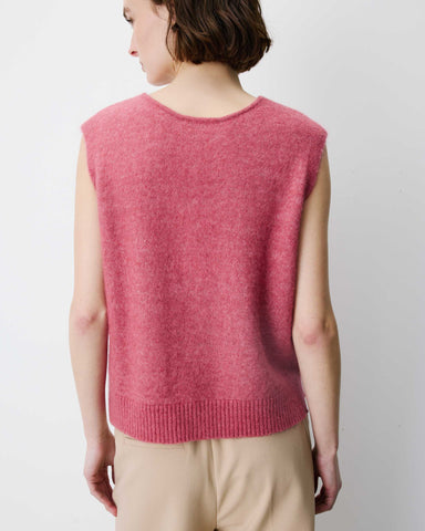 Grace & Mila Nars Sleeveless V-Neck Cardigan - Blush