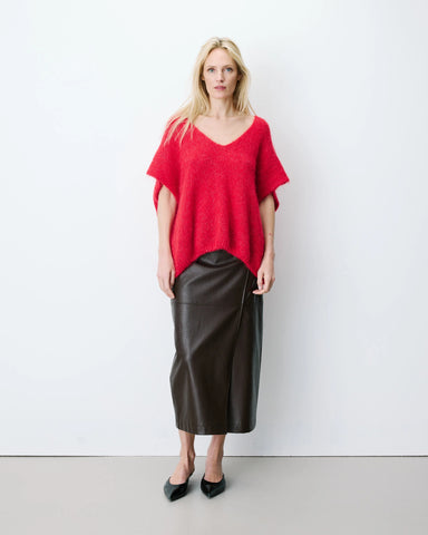 Grace & Mila Atticus Oversized Sleeveless Knit - Rouge