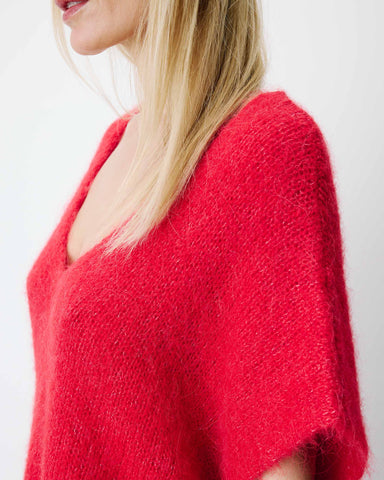 Grace & Mila Atticus Oversized Sleeveless Knit - Rouge
