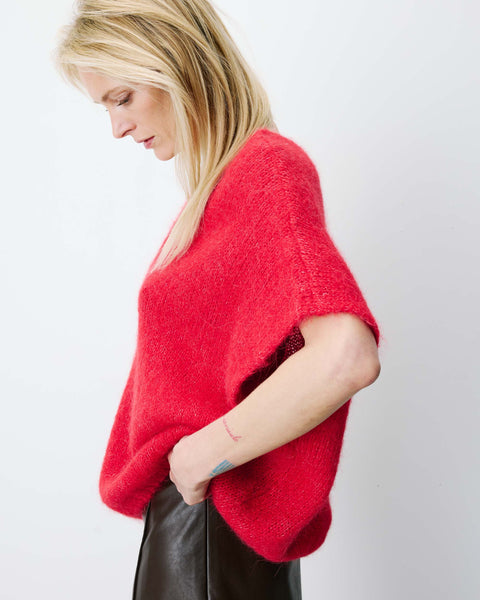 Grace & Mila Atticus Oversized Sleeveless Knit - Rouge