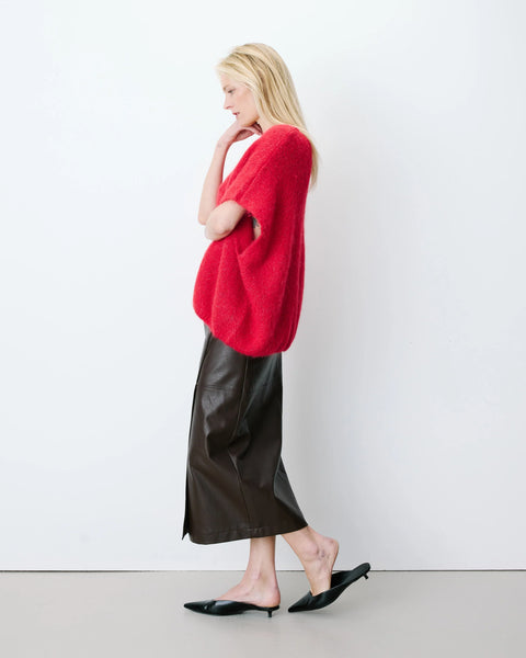 Grace & Mila Atticus Oversized Sleeveless Knit - Rouge