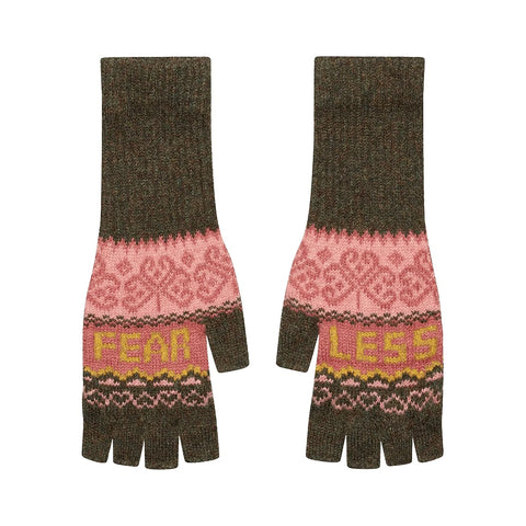 Black & Beech Fearless Fingerless Glove in Kelp
