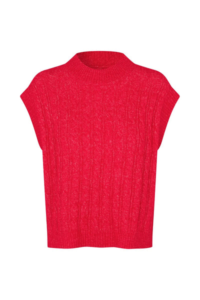 Lollys Laundry FinnLL Sleeveless Knit Vest - Red