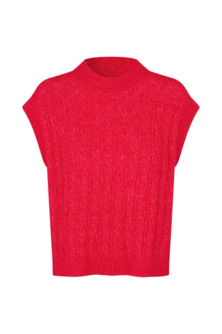 Lollys Laundry FinnLL Sleeveless Knit Vest - Red