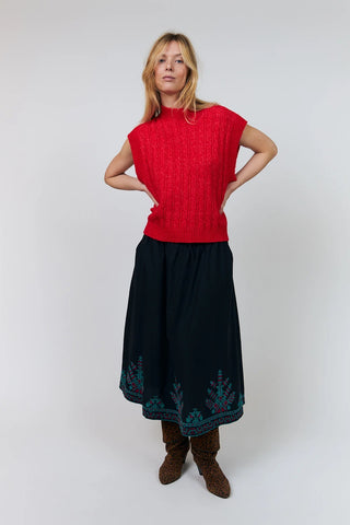 Lollys Laundry FinnLL Sleeveless Knit Vest - Red