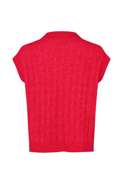 Lollys Laundry FinnLL Sleeveless Knit Vest - Red