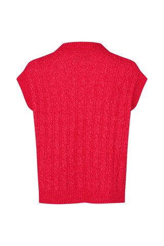 Lollys Laundry FinnLL Sleeveless Knit Vest - Red