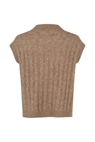 Lollys Laundry FinnLL Sleeveless Knit Vest - Camel