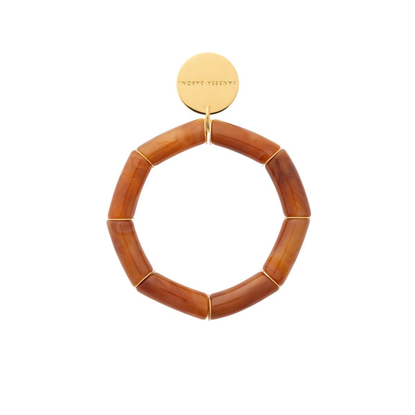 Vanessa Baroni Flex Bracelet - Cognac Marble