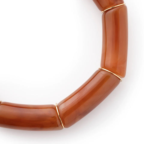 Vanessa Baroni Flex Bracelet - Cognac Marble