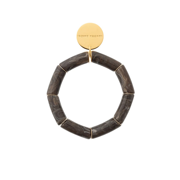 Vanessa Baroni Flex Bracelet - Dark Brown Marble
