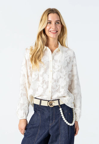 Coster Copenhagen Flower Structure Shirt - Creme