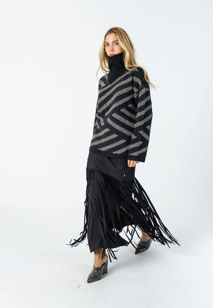 Coster Copenhagen Fringe Skirt - Black
