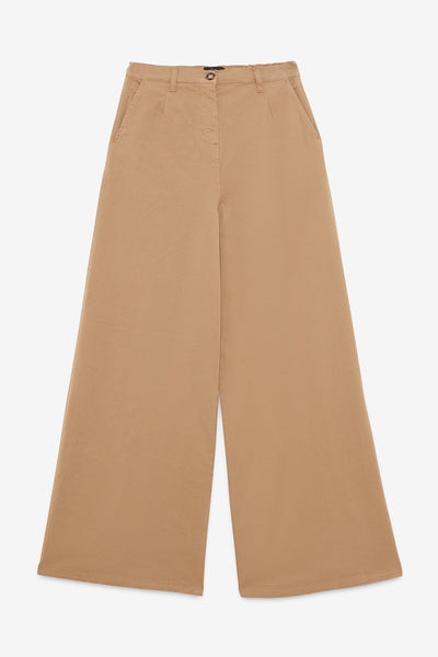 Ottod'Ame Cotton Palazo Trousers - Camel