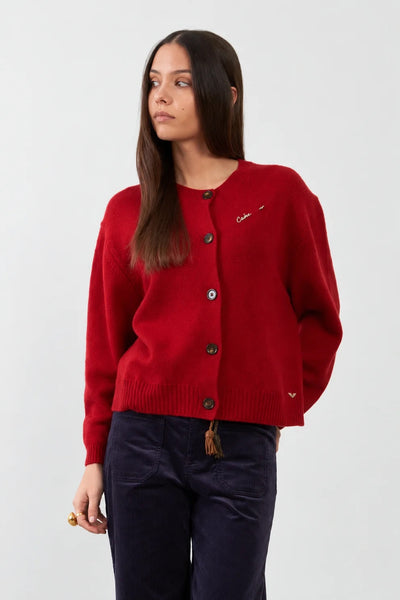 Orfeo Wayra Knitted Cardigan - Cherry