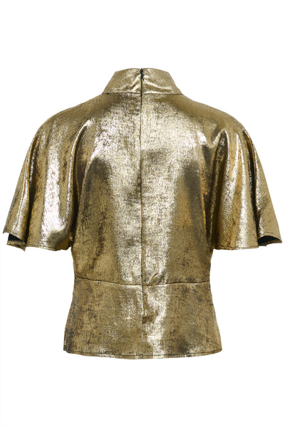 Soaked In Luxury SLMirmir Blouse - Golden Surface