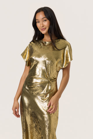 Soaked In Luxury SLMirmir Dress - Golden Surface