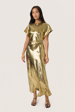 Soaked In Luxury SLMirmir Dress - Golden Surface