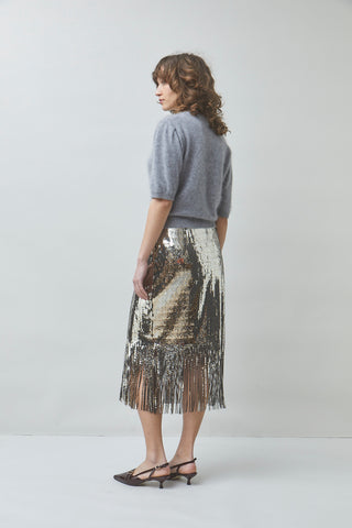 Suncoo Fox Sequin Skirt - Argent