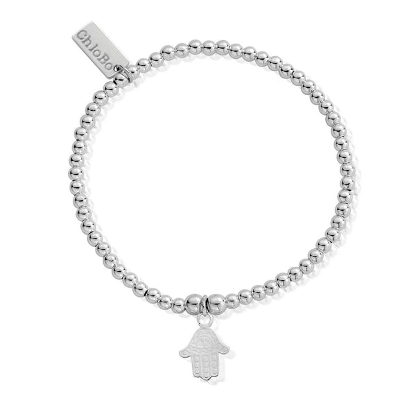 ChloBo Cute Charm Hamsa Hand Bracelet - Silver