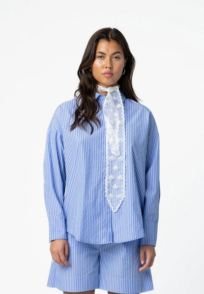 Coster Copenhagen Harper Stripe Shirt - Blue
