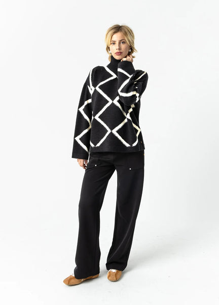 Coster Copenhagen High Neck Knit Sweater - Black