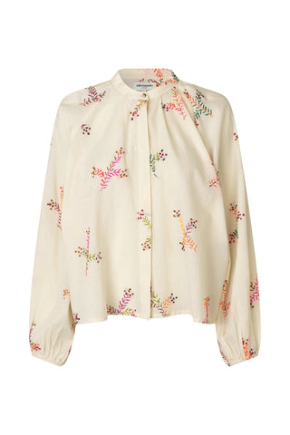 Lollys Laundry HaileyLL Embroidered Shirt - Creme