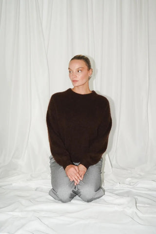 TWNS Thornton Knitted Sweater - Chocolate