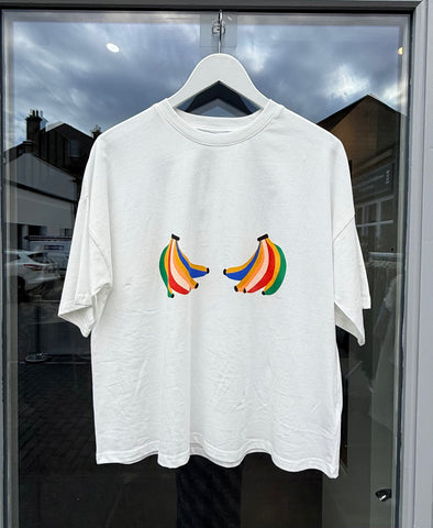 Never Fully Dressed Banana Boob T-Shirt - White