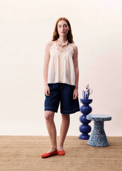 FRNCH Melobosis Lace Camisole - Cream