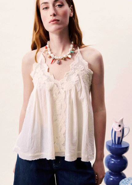 FRNCH Melobosis Lace Camisole - Cream