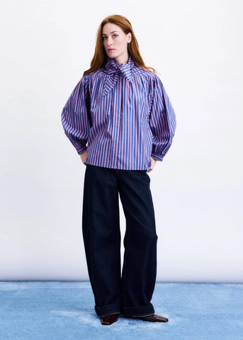 FRNCH Guri Pink Stripe Shirt - Rose