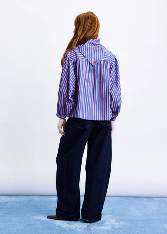 FRNCH Guri Pink Stripe Shirt - Rose