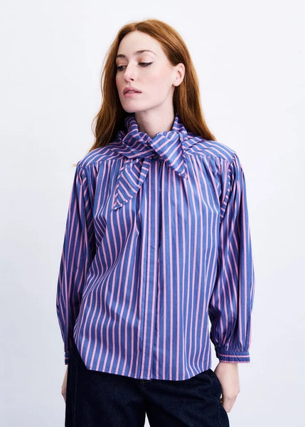 FRNCH Guri Pink Stripe Shirt - Rose