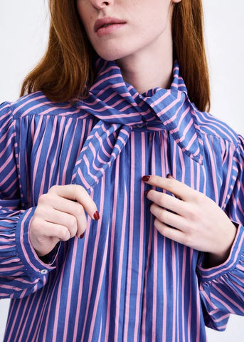FRNCH Guri Pink Stripe Shirt - Rose