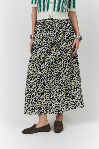 Lollys Laundry IslaLL Leopard Print Maxi Skirt - Yellow