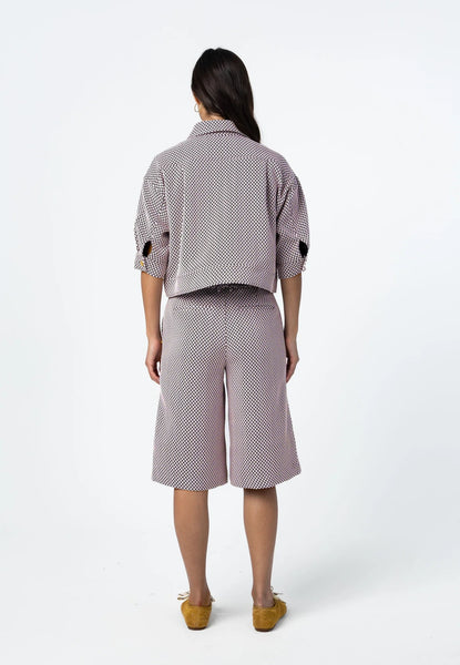 Coster Copenhagen Jacquard Jacket - Pearl / Pink Jacquard