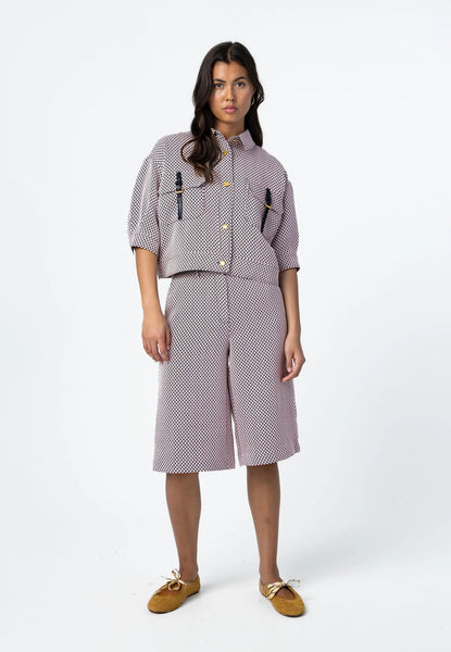 Coster Copenhagen Jacquard Jacket - Pearl / Pink Jacquard