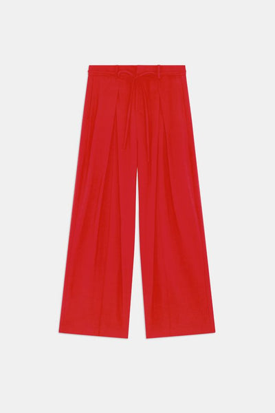 SUNCOO Julio Wide Leg Trousers - Geranium