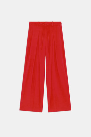SUNCOO Julio Wide Leg Trousers - Geranium